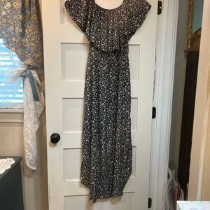 Floral Black Maxi Dress